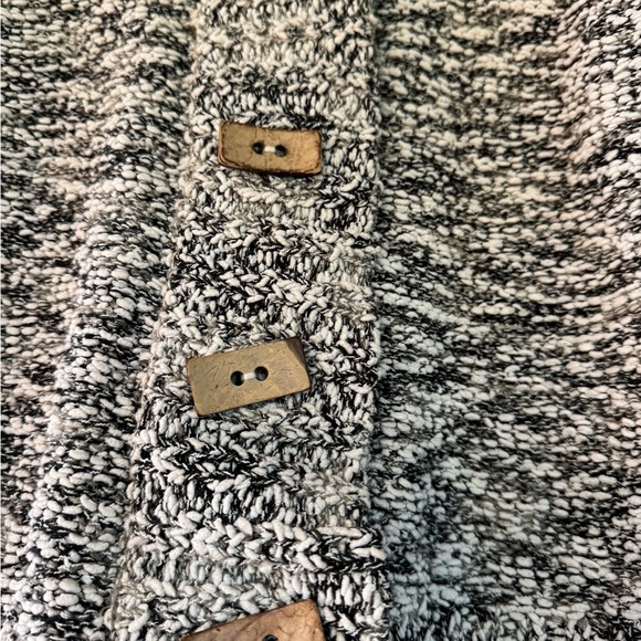 Vintage Nomadic Traders Black and White Knit Cardigan Cotton Blend / LG - Picture 9 of 11